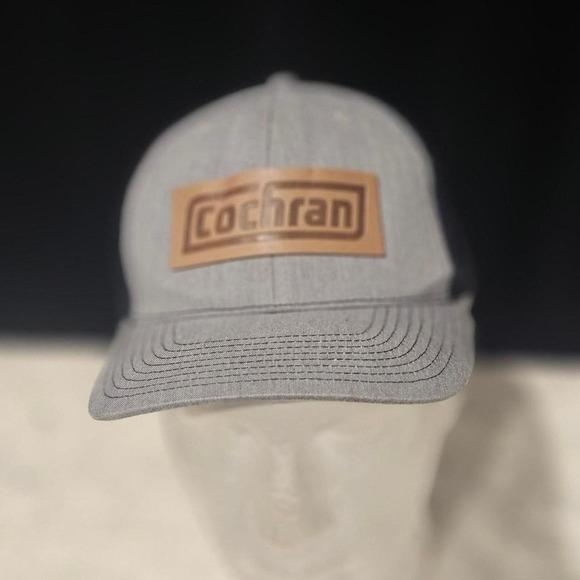 Richard Quinn Other - Richardson 112 Trucker Hat Cochran Leather Patch Grey Navy Snapback Mesh Cap